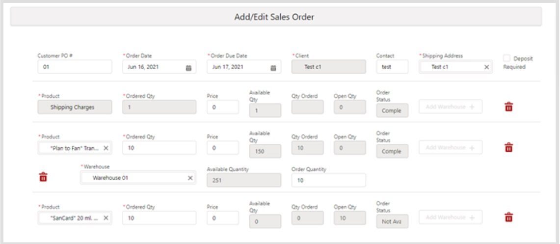 sales order